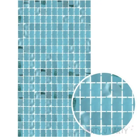 kurtyna na drzwi kwadraciki turkusowa godan 200 x 100 cm