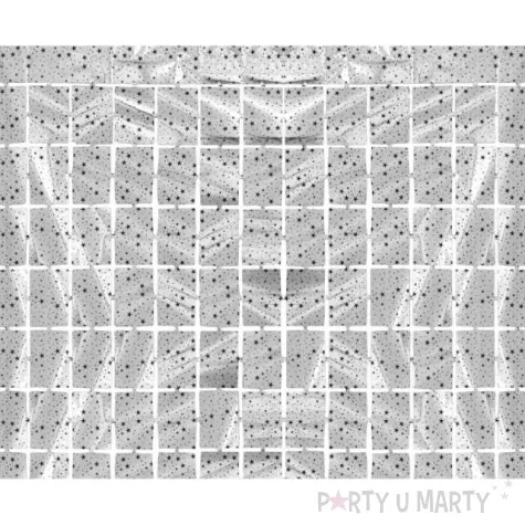 kurtyna na drzwi kwadraciki w gwiazdki srebrna godan 200 x 100 cm