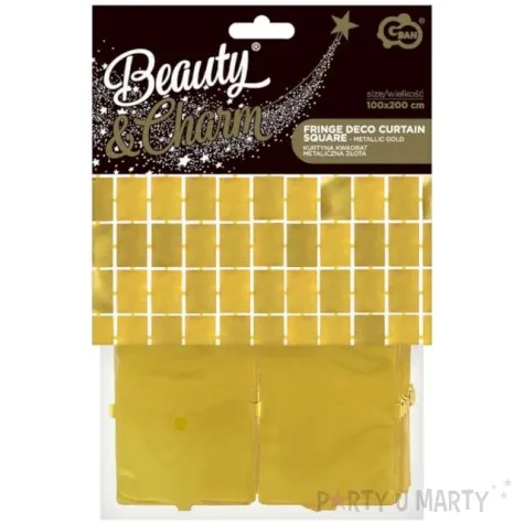 kurtyna na drzwi kwadraciki zloty godan 200 x 100 cm
