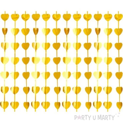 kurtyna na drzwi serca zloto godan 100 x 200 cm