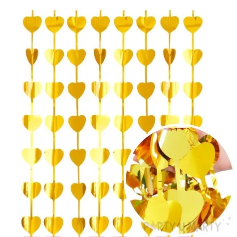 kurtyna na drzwi serca zloto godan 100 x 200 cm