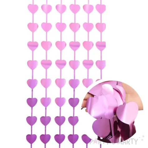 kurtyna na drzwi serduszka matowa fioletowy godan 100 x 200 cm