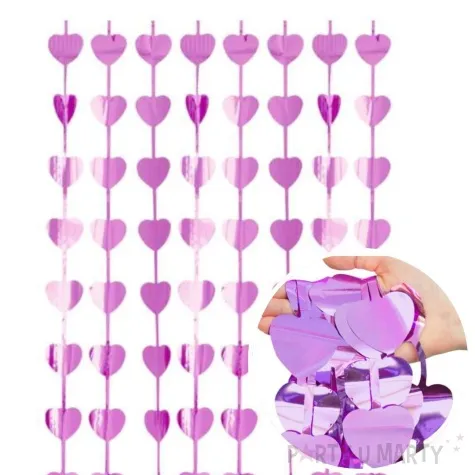 kurtyna na drzwi serduszka rozowa godan 100 x 200 cm