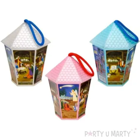 lampion adwentowy zmieniajacy kolor niebieski szesciokatny godan 20 cm