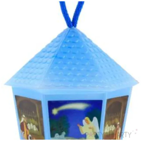 lampion adwentowy zmieniajacy kolor niebieski szesciokatny godan 20 cm