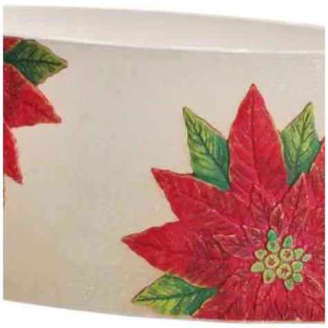 lampion christmas flower kwiaty poinsencji lezka ecru bartek candles 265 x 95 mm