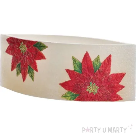 lampion christmas flower kwiaty poinsencji lezka ecru bartek candles 95 265 mm