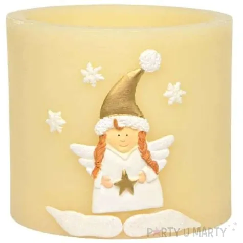 lampion elipsa aniolek ecru adpal 145 135 mm