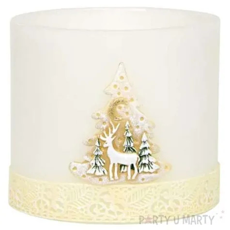 lampion elipsa renifer bialo kremowy adpal 145 135 mm