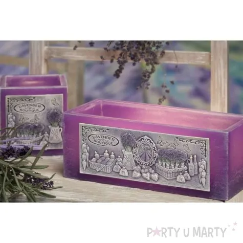 lampion kostka lawendowa bartek candles 110 105 mm