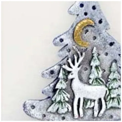 lampion kostka renifer bialo granatowy adpal 115 100 mm