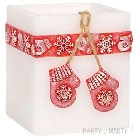 lampion kostka zimowe rekawiczki czerwony adpal 115 100 mm