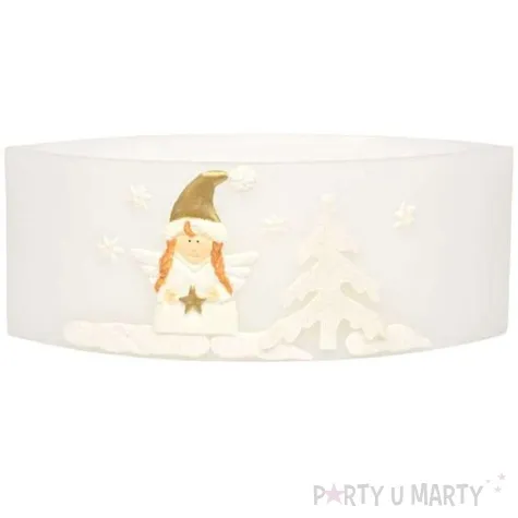 lampion lezka aniolek bialy adpal 290 135 110 mm