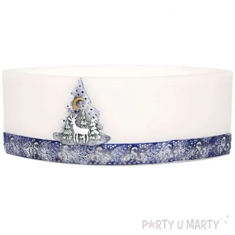 lampion lezka renifer bialo granatowy adpal 290 135 110 mm