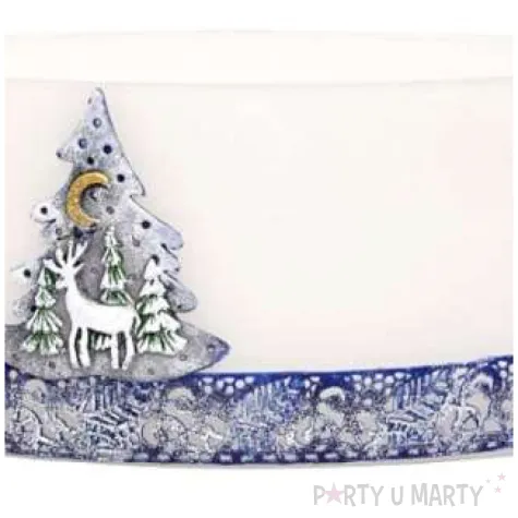 lampion lezka renifer bialo granatowy adpal 290 135 110 mm