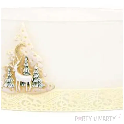 lampion lezka renifer bialo kremowy adpal 290 135 110 mm