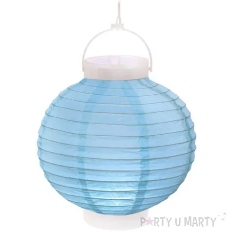 lampion papierowy chinski blekitny santex 20 cm