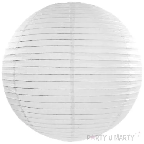 lampion papierowy classic bialy partydeco 25 cm