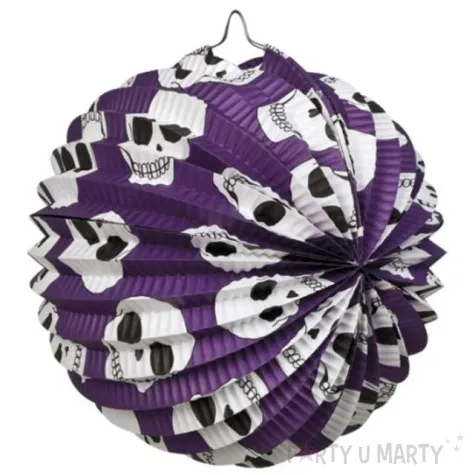 lampion papierowy dia de los muertos fioletowy