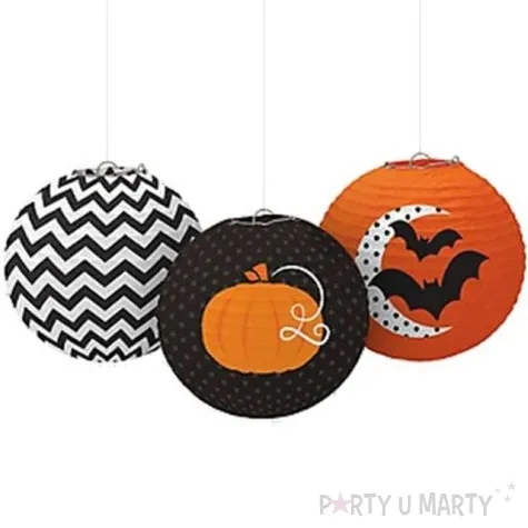 lampion papierowy halloween amscan 24 cm 3 szt