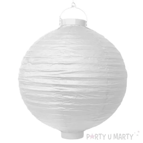 lampion papierowy kula bialy partydeco 30 cm