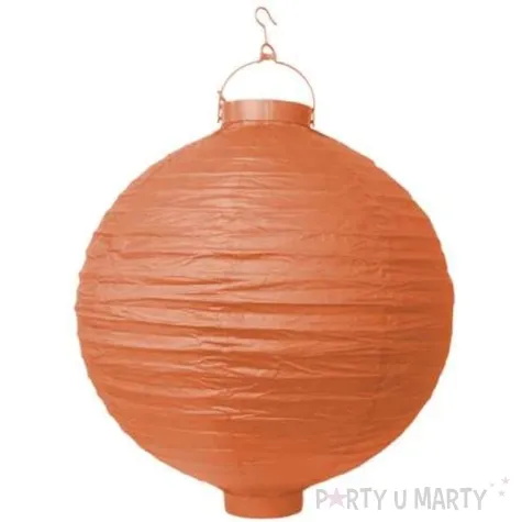 lampion papierowy kula pomaranczowy partydeco 30 cm