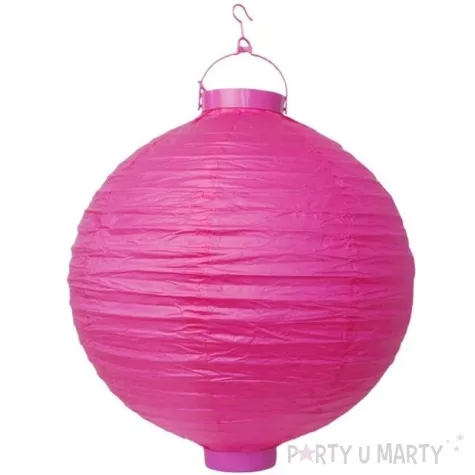 lampion papierowy kula rozowy partydeco 30 cm