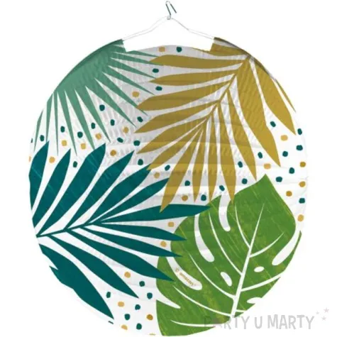 lampion papierowy liscie palmy i monstera amscan 25 cm