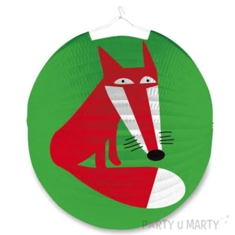 lampion papierowy lisek zielony amscan 25 cm