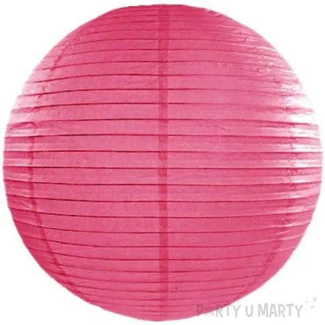 lampion papierowy rozowy ciemny 25 cm