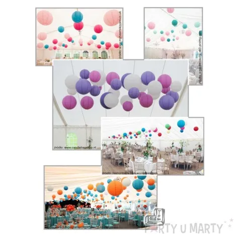 lampion papierowy rozowy jasny 35 cm