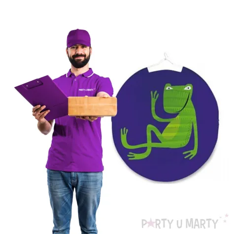 lampion papierowy zabka granatowy amscan 25 cm