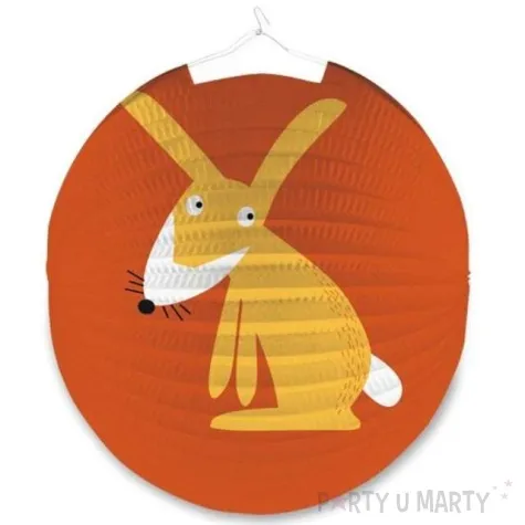 lampion papierowy zajaczek brazowy amscan 25 cm