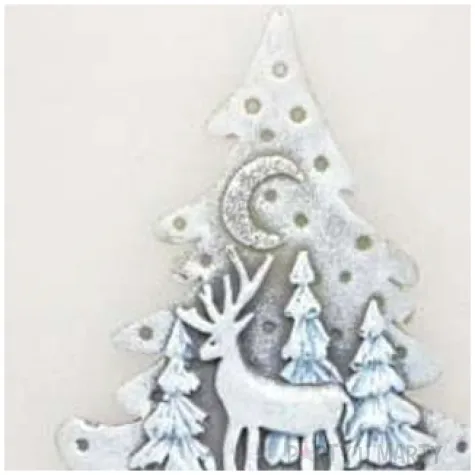 lampion swieca renifer bialo szary adpal 145 135 mm