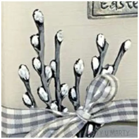 lampion wielkanocna kostka bazie bialo szary adpal 115 100 mm