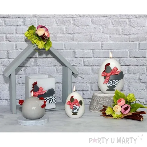 lampion wielkanocna kostka kokoszka bialy adpal 115 100 mm