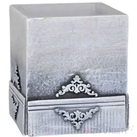 lampion wielkanocna kostka marmur ecru adpal 115 100 mm