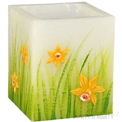 lampion wielkanocna kostka z zonkilem bialy adpal 115 100 mm