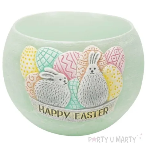 lampion wielkanocna kula happy easter tiffany bartek candles 120 mm