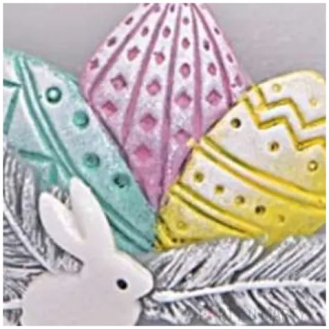 lampion wielkanocna kula z pisankami szara adpal 120 mm