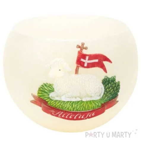 lampion wielkanocny baranek zolta bartek candles 120 mm