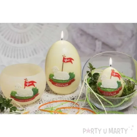 lampion wielkanocny baranek zolta bartek candles 120 mm