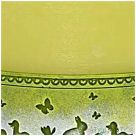 lampion wielkanocny owal koronka zielony adpal 135 145 mm