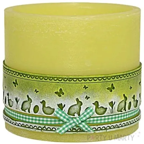 lampion wielkanocny owal koronka zielony adpal 135 145 mm