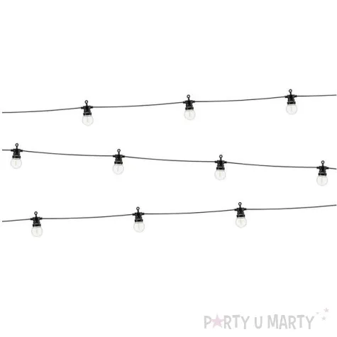 lampki dekoracyjne zarowki led czarne partydeco 5m