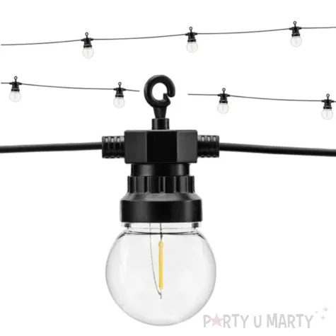 lampki dekoracyjne zarowki led czarne partydeco 5m