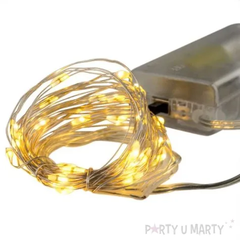 lampki mikro led biale cieple czakos 2 m