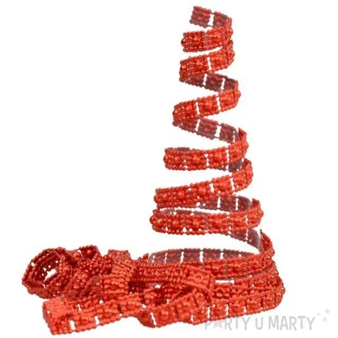 lancuch choinkowy czerwony pasek arpex 270 cm