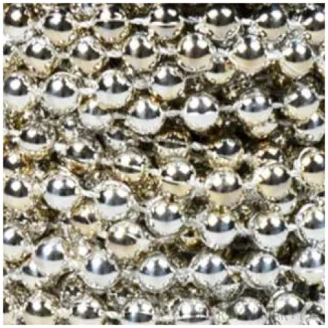 lancuch choinkowy korale long srebrne arpex 6 mm 6 m