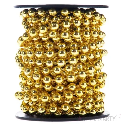 lancuch choinkowy korale long zlote arpex 6 mm 6 m